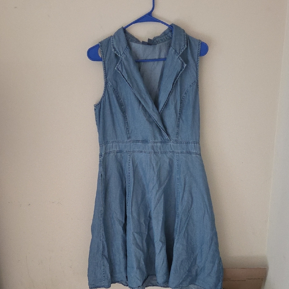 Modcloth Light Blue Denim Mini Dress